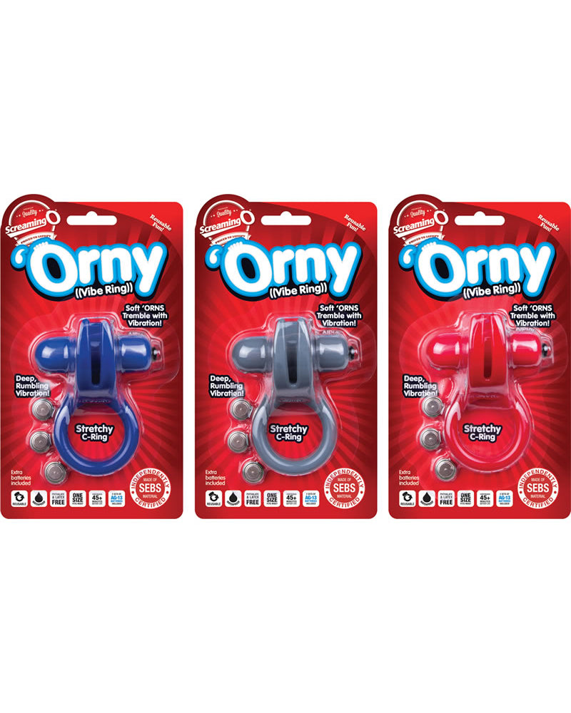 Orny Reuseable Ring Vibe Latex Free Waterproof Assorted Colors 6 Each Per Box