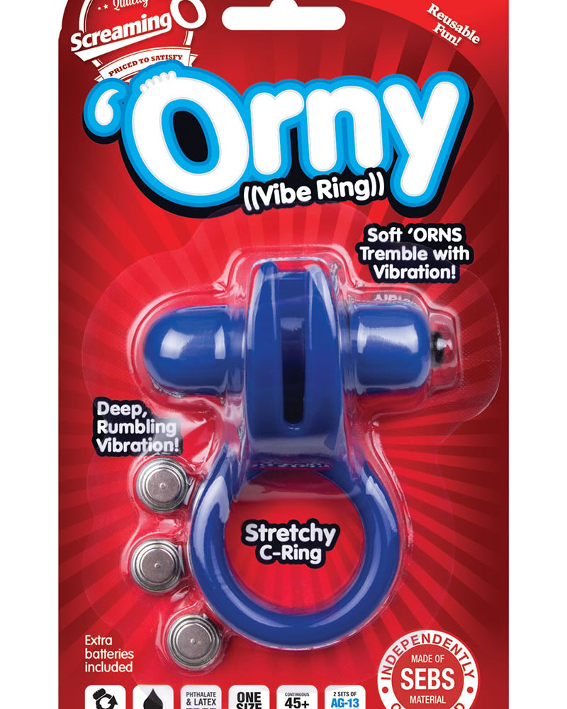 Orny Reuseable Ring Vibe Latex Free Waterproof Blue