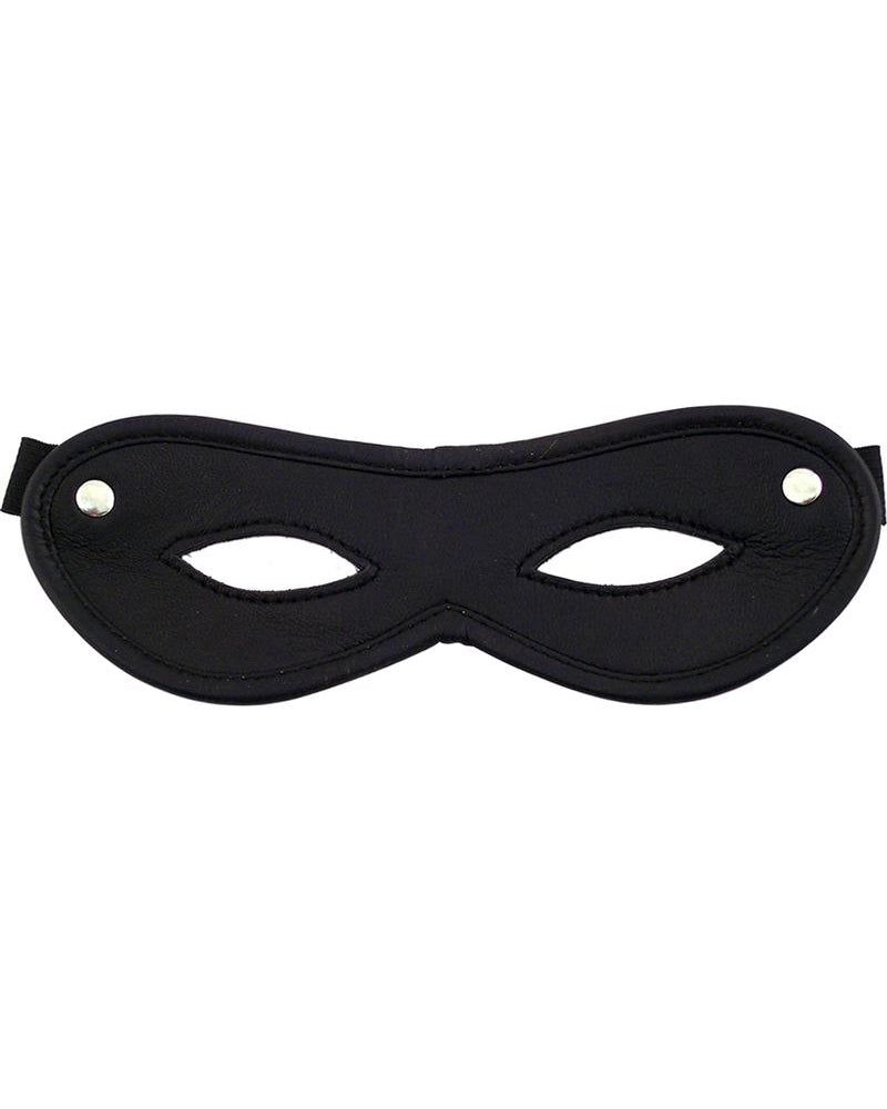 Máscara de ojos abierta Rouge de cuero o gamuza negra