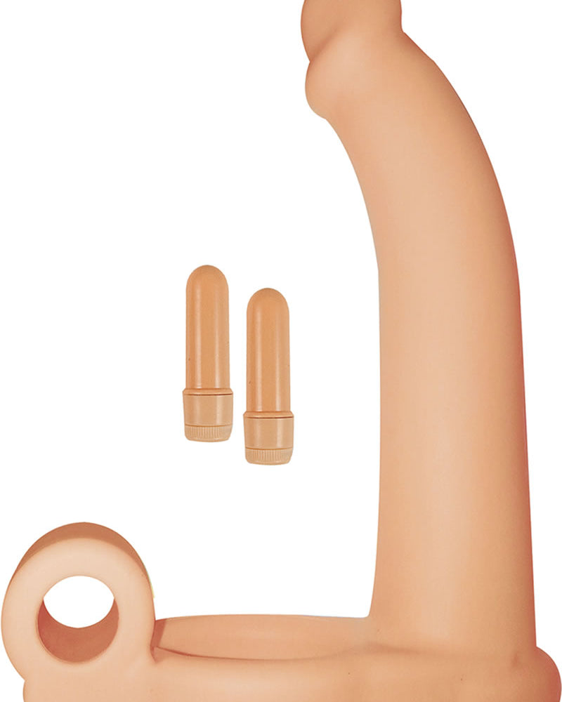 Double Pen Studmaker Cockring Flesh