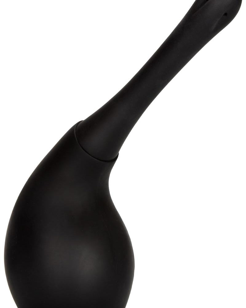 Ducha anal de silicona negra con sistema de limpieza definitivo