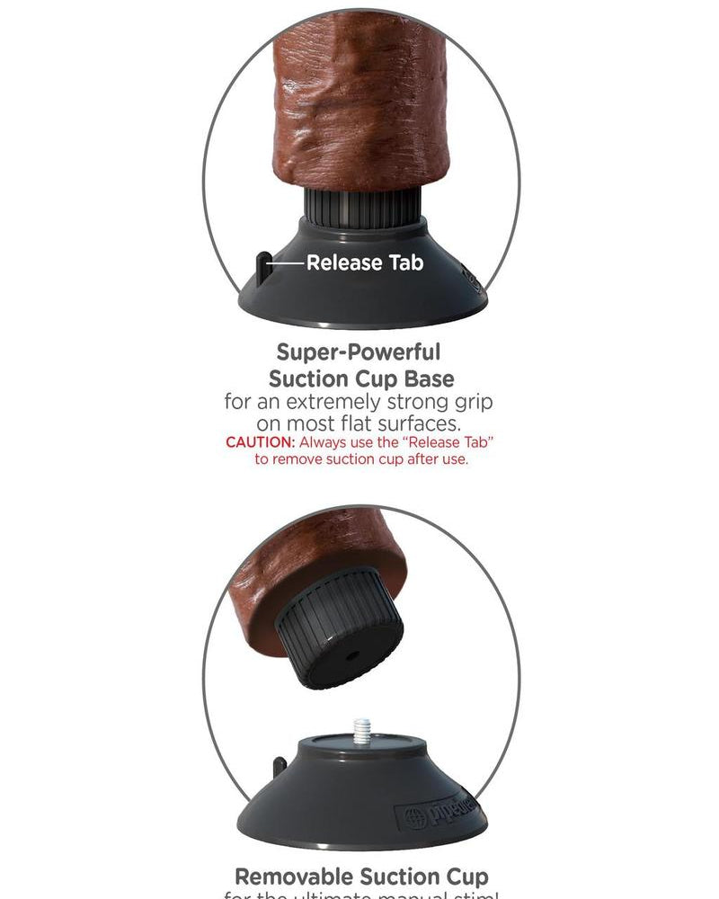 King Cock 8" Vibrating Cock Brown