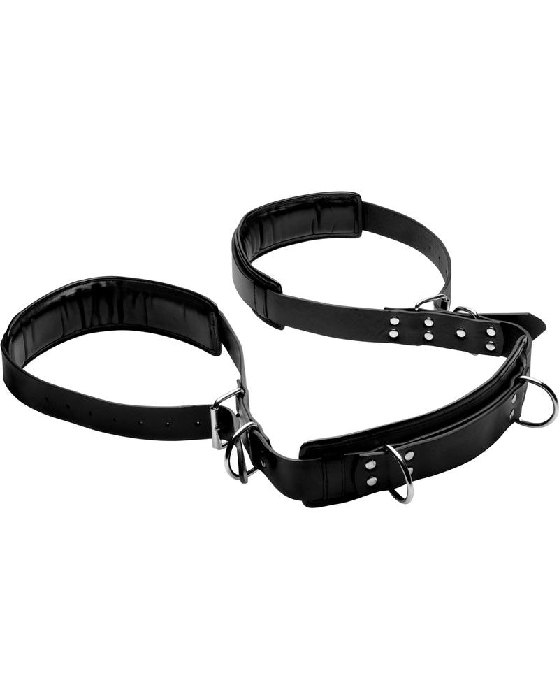 Cabestrillo para muslos con acolchado estricto, ayuda para posicionarse, color negro