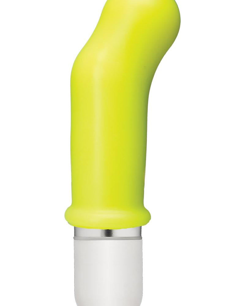 American Pop Pow 10 Function Silicone Vibrator With Sleeve Waterproof Yellow 3.5 Inch
