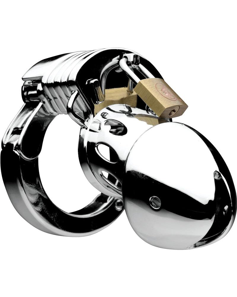 Master Series Incarcerator Adjustable Locking Chastity Cage Stainless Steel