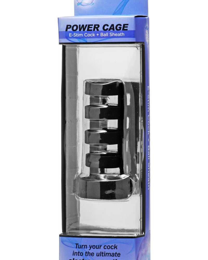Funda para pene y testículos Zeus Electorsex Power Cage E-Stim, color negro