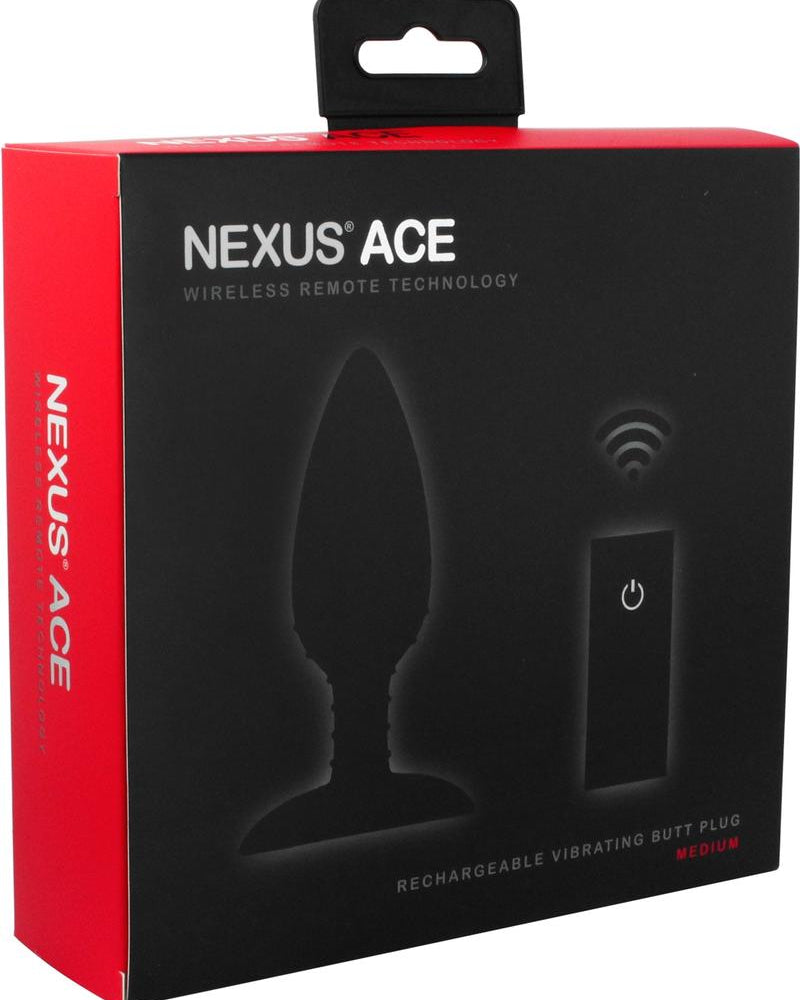 Ace Remote Control Vibrating Plug Medium - Black