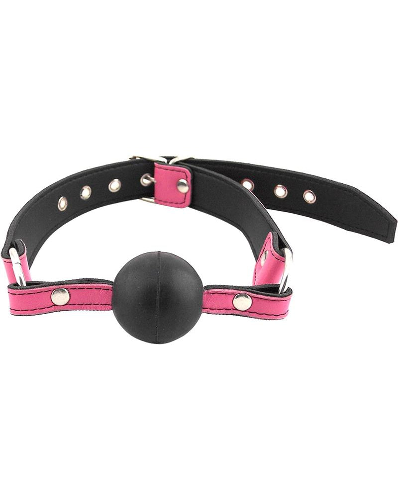 Rouge Adjustable Leather Ball Gag Pink