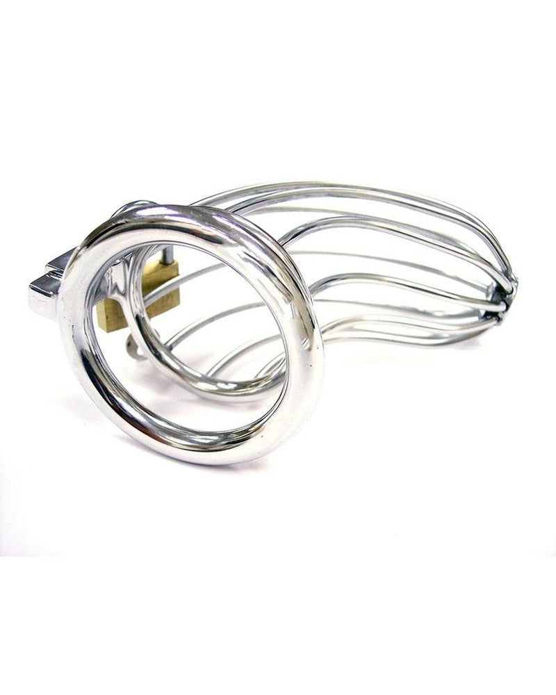 Rouge Metal Chasity Cock Cafe With Padlock Silver