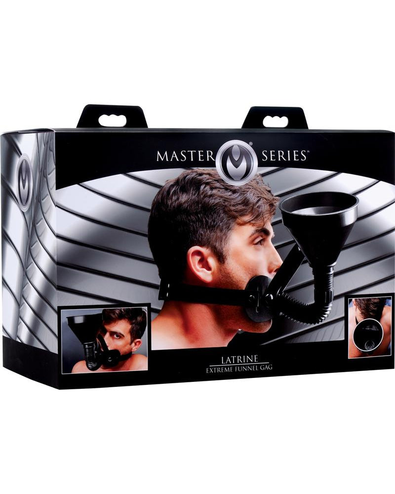 Mordaza con embudo Master Series Latrine Extreme, color negro