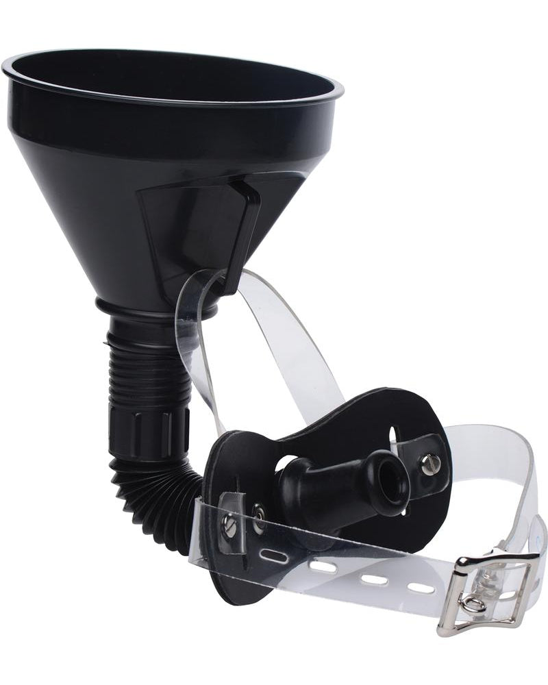 Mordaza con embudo Master Series Latrine Extreme, color negro
