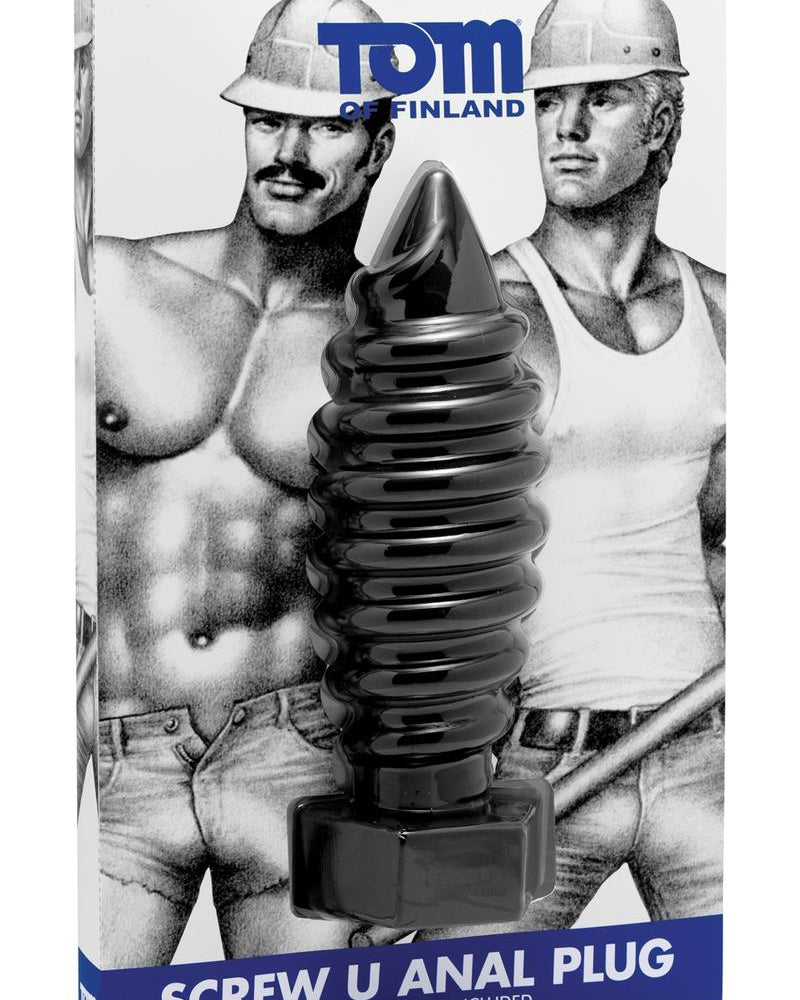 Tom Of Findland Screw U Silicone Anal Plug Black