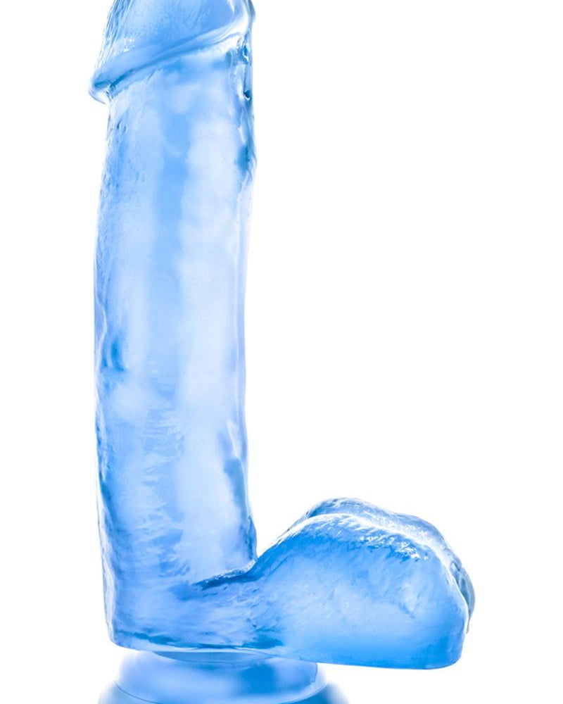 B Yours Sweet N Hard 01 Pene realista con bolas azul de 7 pulgadas