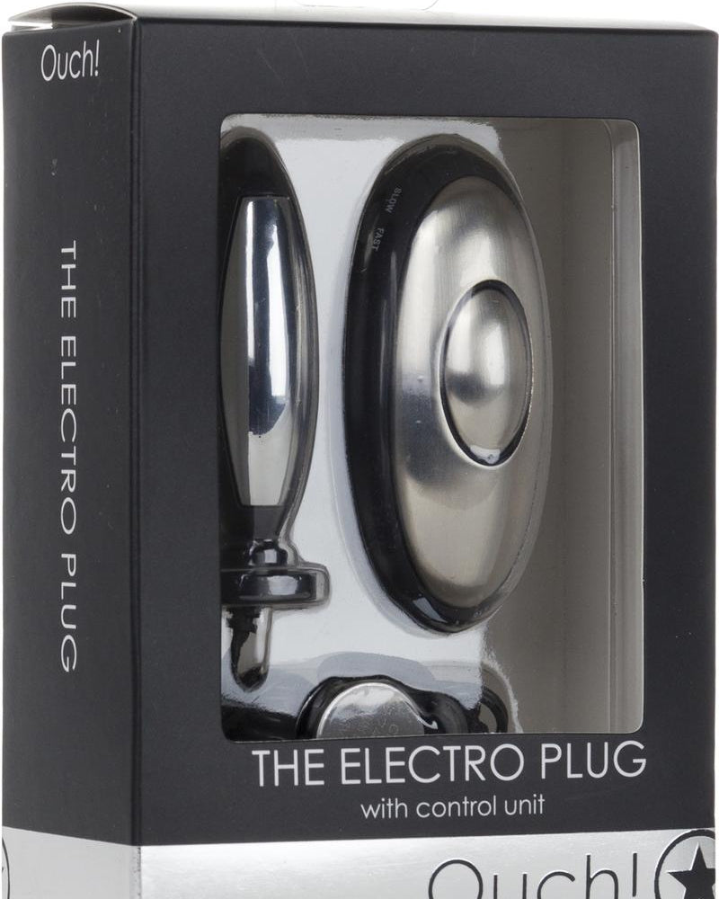 ¡Ay! El enchufe eléctrico con unidad de control negro y plateado