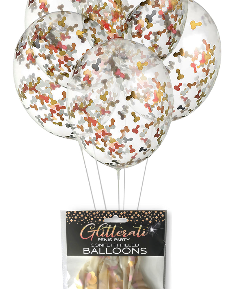 Glitterati Penis Party Confetti Balloon