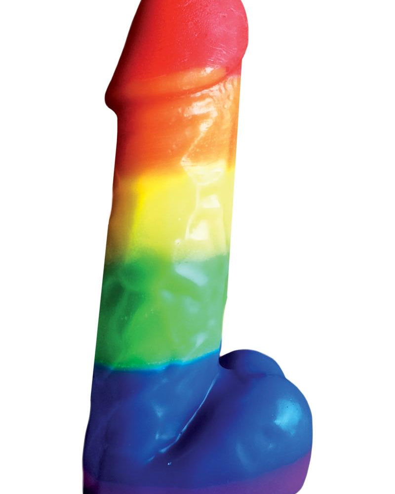 Vela de fiesta Rainbow Pecker multicolor de 7,5 pulgadas