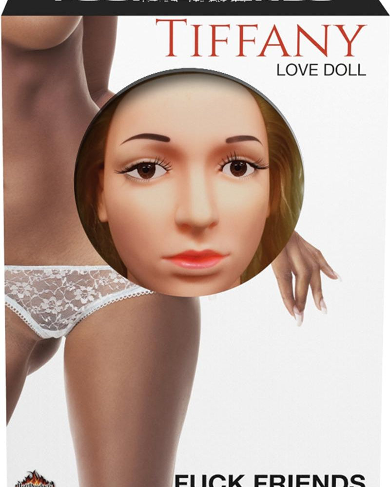 Muñeca inflable de amor Tiffany con vagina vibradora y resistente al agua de color carne