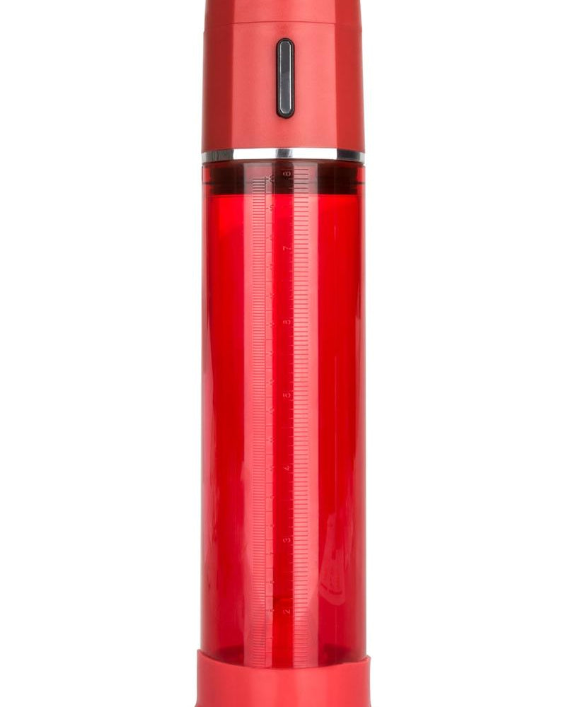 Bomba de bombero avanzada: bomba de pene totalmente automatizada con control con una sola mano, color rojo