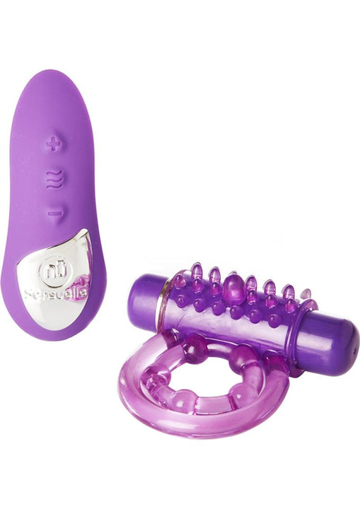 Anillo bala recargable con control remoto inalámbrico Nu Sensuelle 15X, resistente al agua, color azul