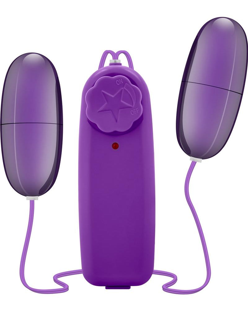 B Yours Double Pop Eggs With Remote Waterproof Purple