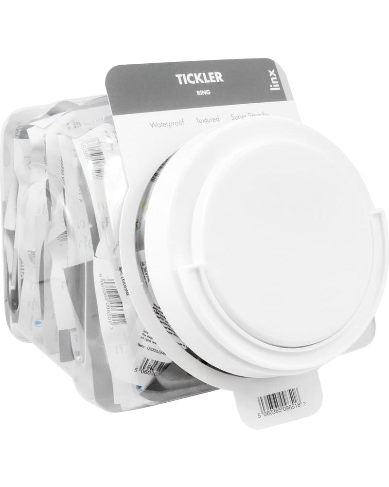 Linx Tickler Textured Ring Smoke Assorted 54 Packs Per Fishbowl