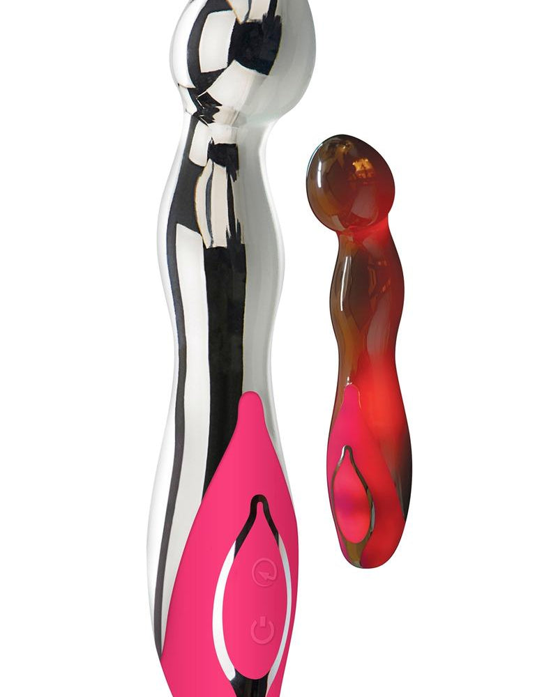 Adam and Eve - Vibrador luminoso para punto G resistente al agua - Cromado