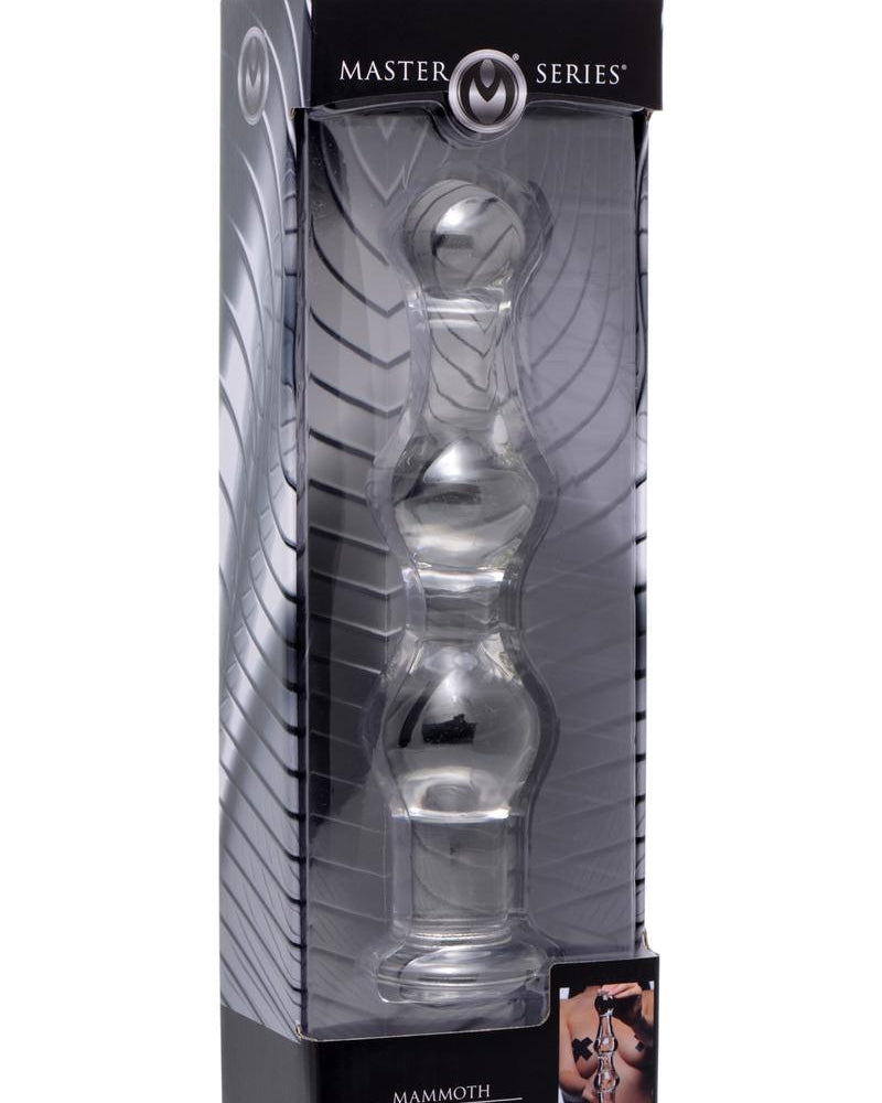 Master Series Mammoth 3 Bumps Glass Dildo