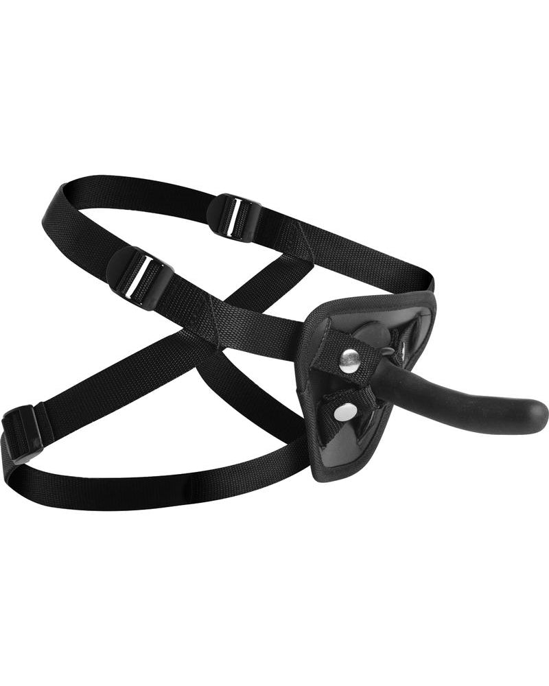 Consolador con correa en forma de U y arnés