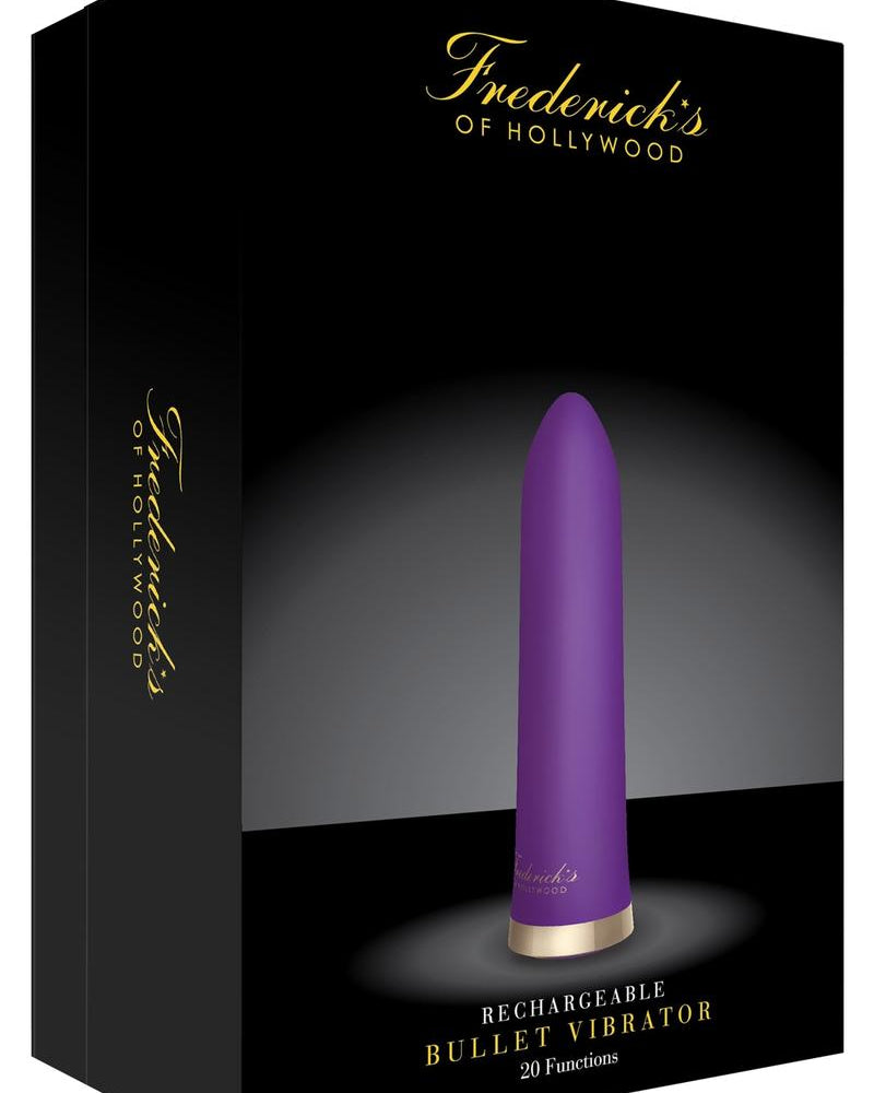 Frederick`s Of Hollywood USB Rechargeable Silicone Bullet Vibrator Set Waterproof Purple