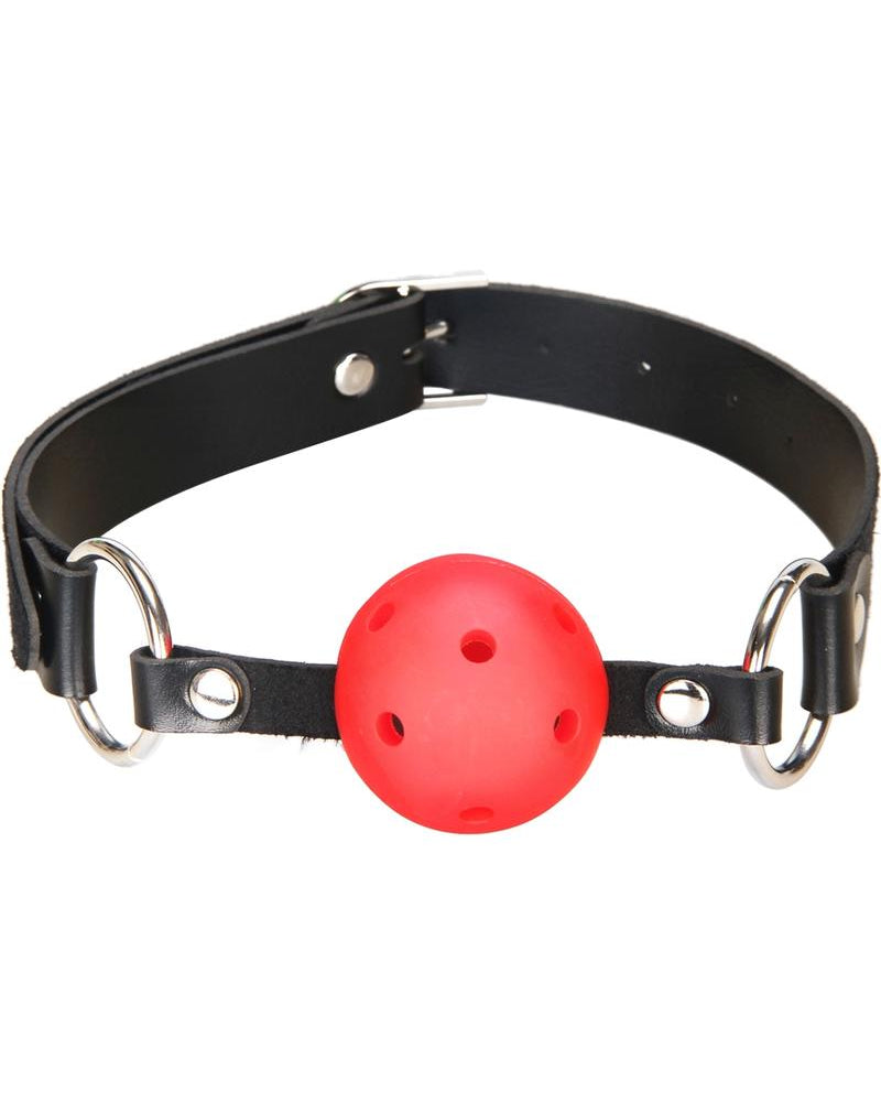 Lux Fetish Breathable Ball Gag Red