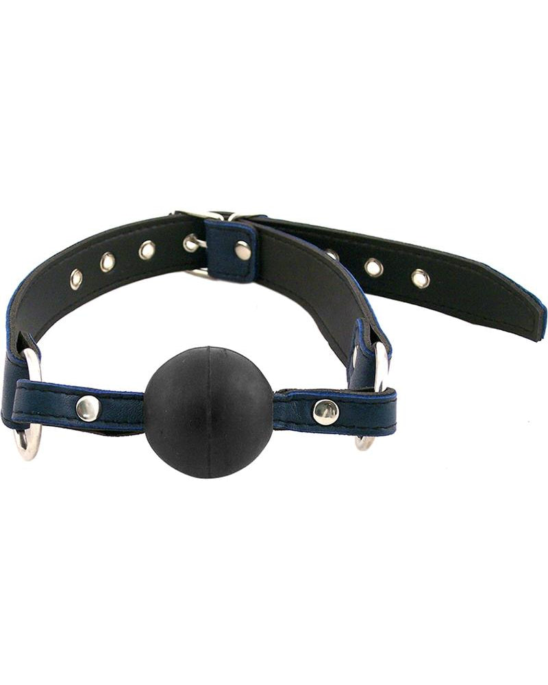 Rouge Adjustable Leather Ball Gag Blue