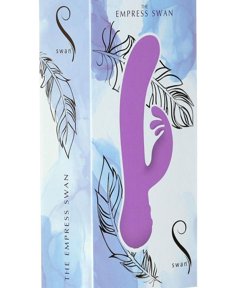 Swan The Empress Swan Edición especial Silicona USB recargable Doble vibrador Impermeable Púrpura