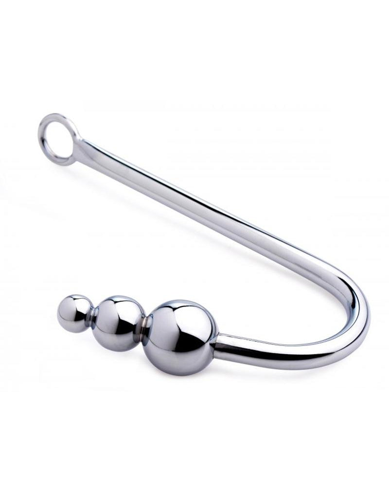 Master Series Meat Hook Beaded Anal Hook Stainless Steel 16 Inch