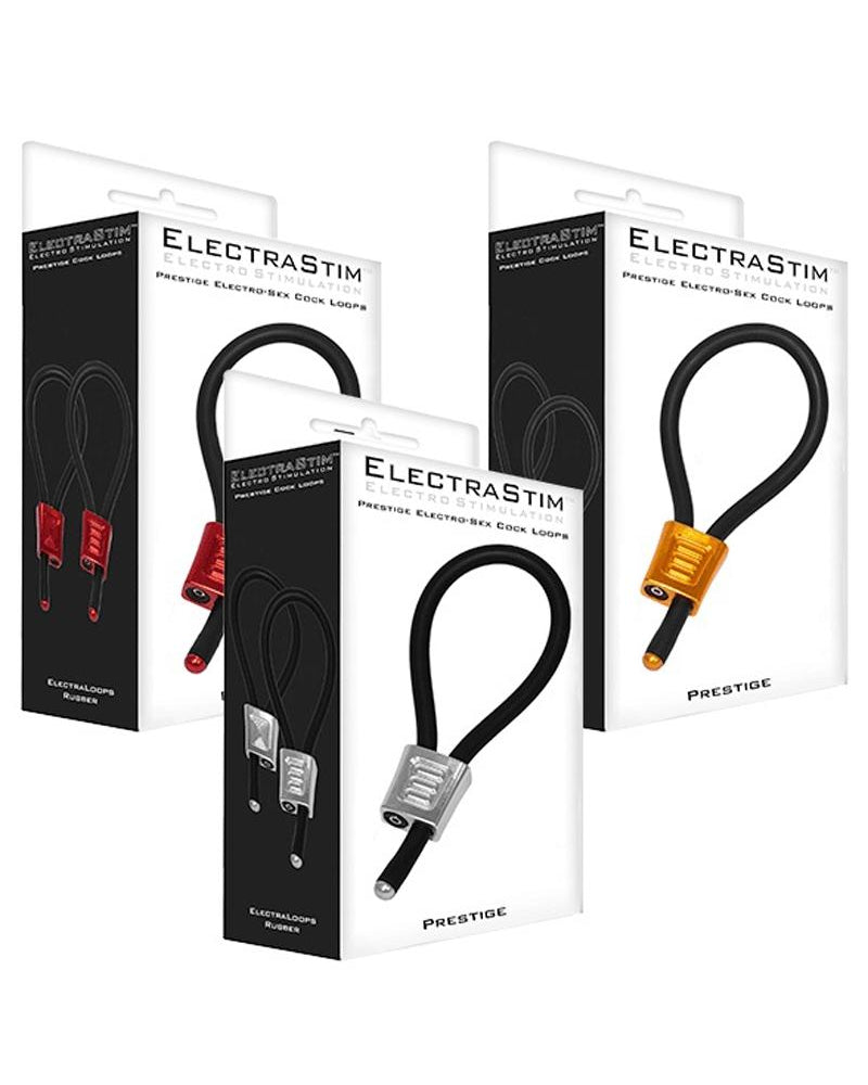 Anillos para el pene electrosexuales Electrastim Prestige de color rojo