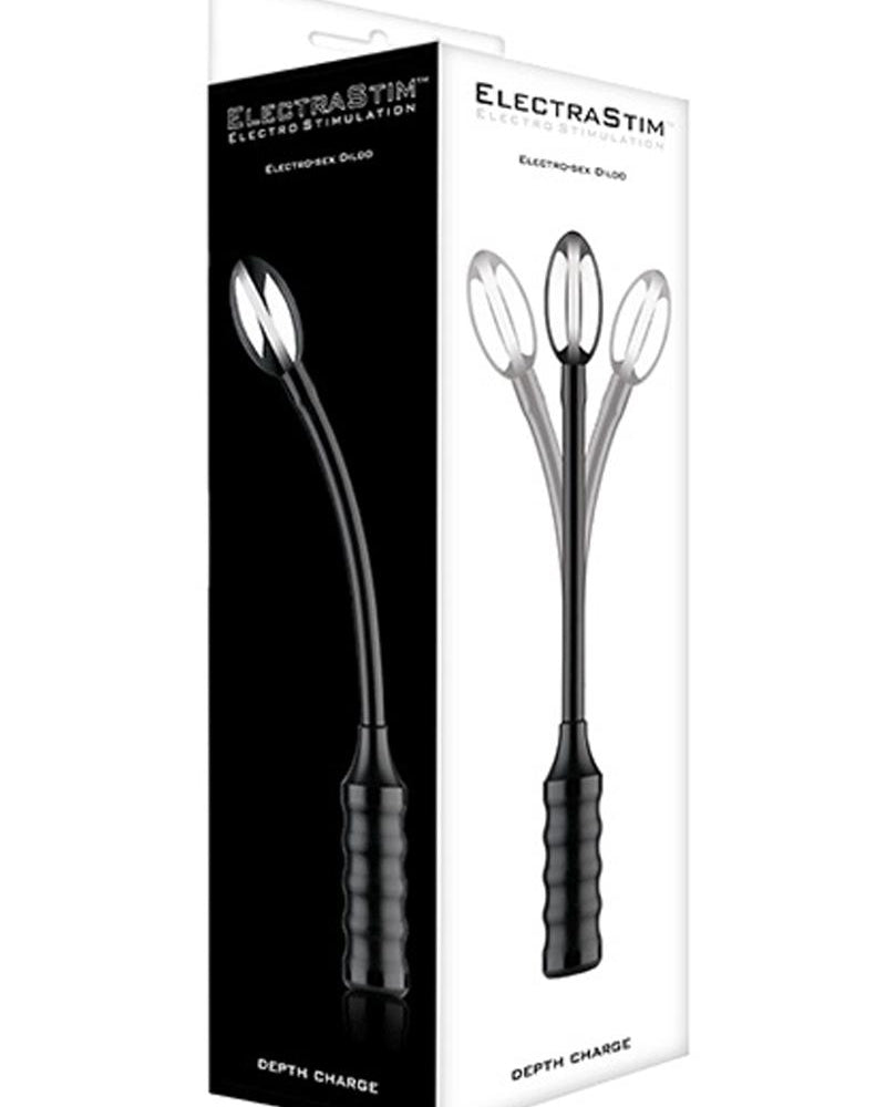 Consolador electrosexual ElectraStim con sonda de carga profunda, color negro