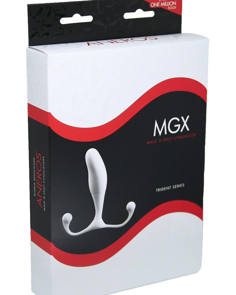 Estimulador del punto G masculino Aneros MGX Serie Trident Blanco