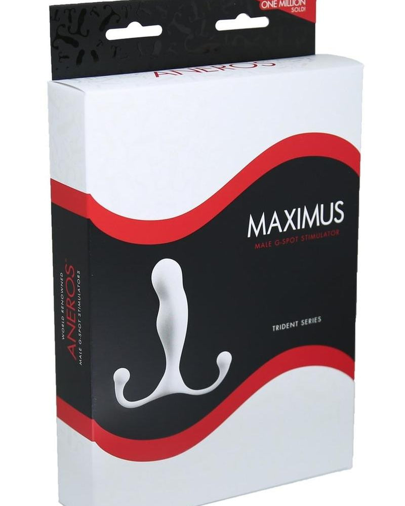 Aneros Maximus Estimulador Punto G Masculino Serie Tridente Blanco