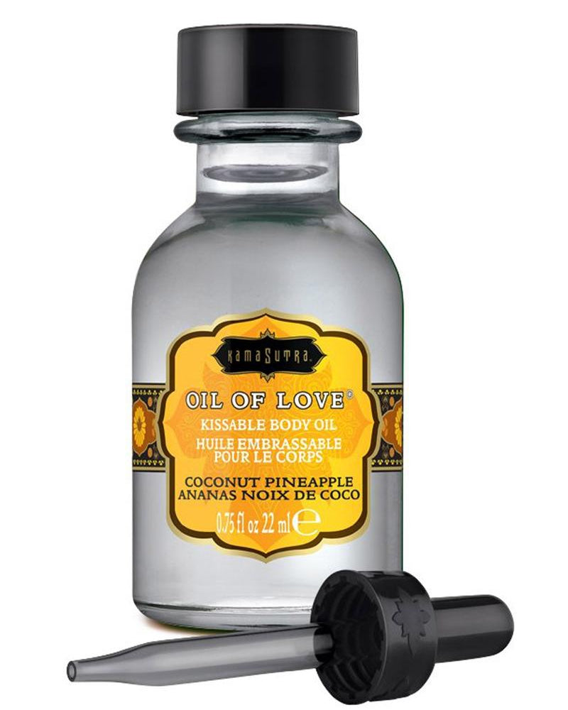 Oil Of Love Kissable Body Oil Coconut Pineapple .75 Ounce