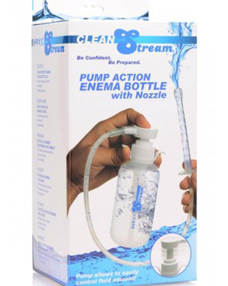 Enema de acción con bomba Clean Stream con botella transparente