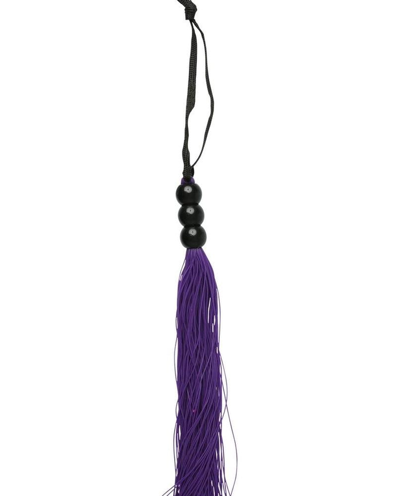 Sex And Mischief Small Rubber Whip 10 Inch Purple
