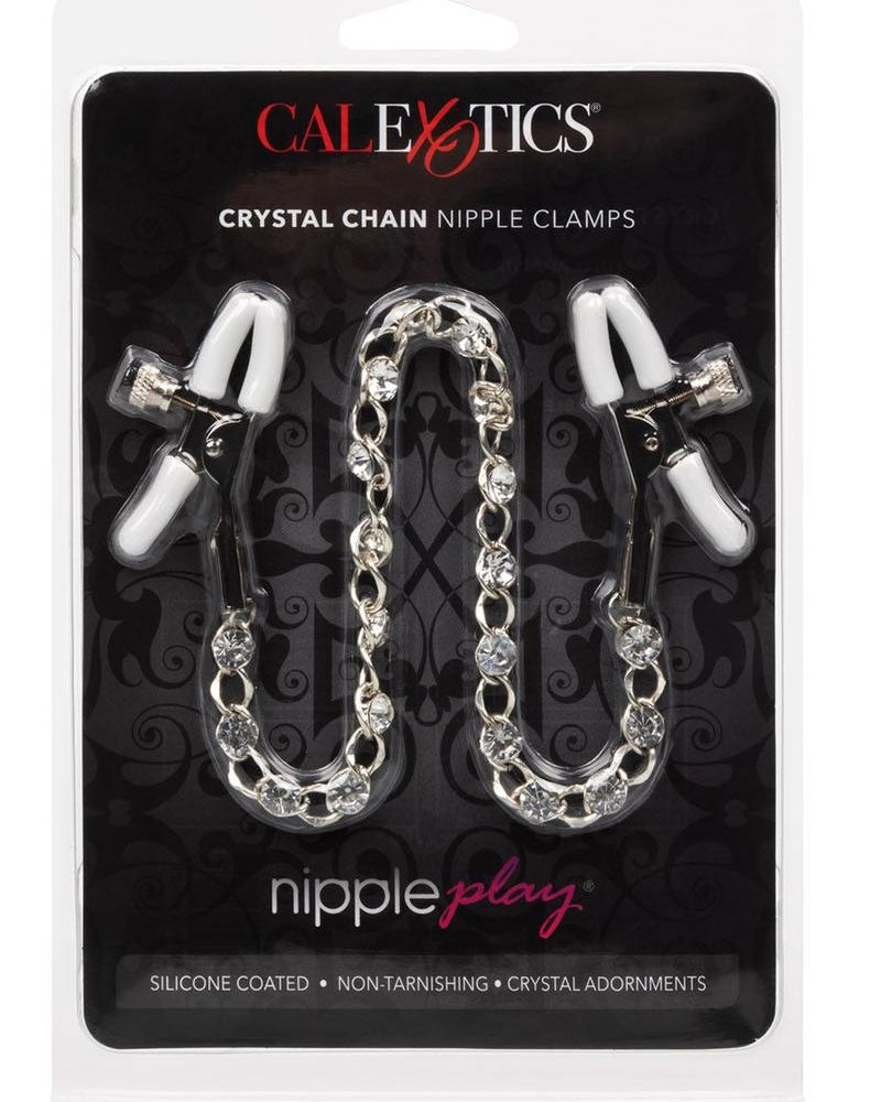 Cadena de cristal para juego de pezones con pinza ajustable