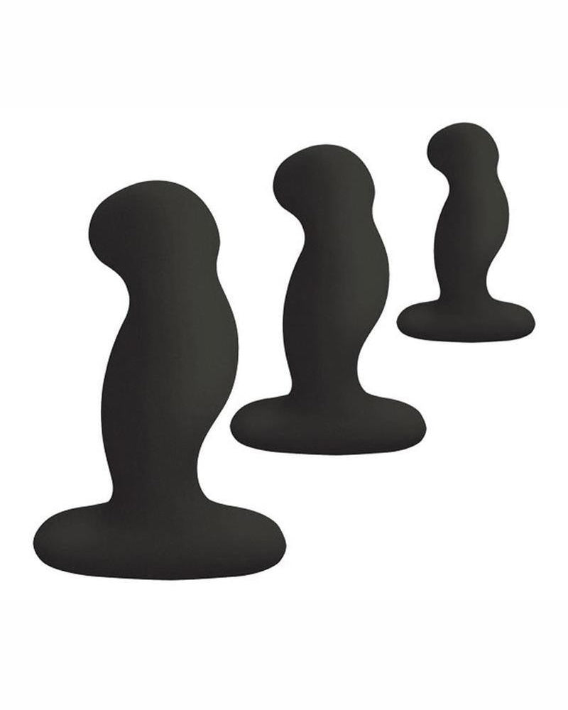 Nexus Anal Starter Kit Silicone Anal Plugs 3 Sizes In Each Kit Black