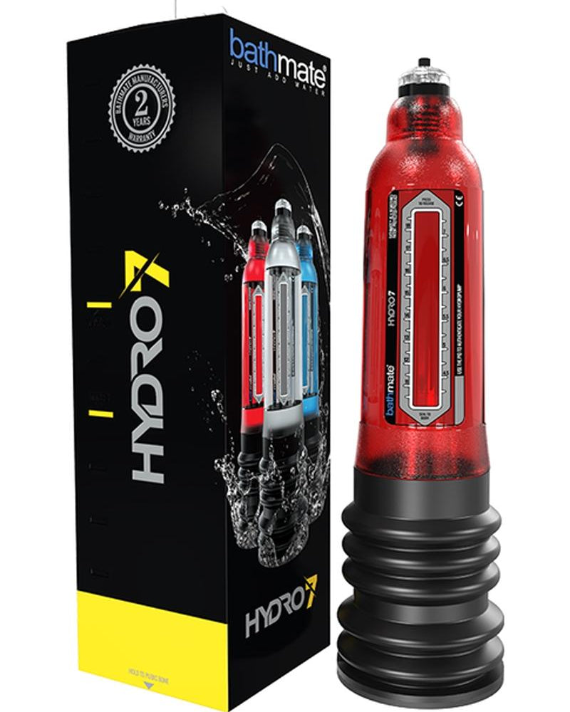 Bathmate Hydro7 Penis Pump Waterproof Brilliant Red