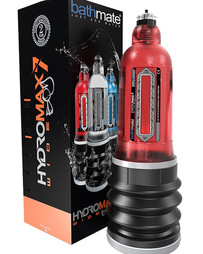 Bathmate Hydromax7 Wide Boy Penis Pump Waterproof Red