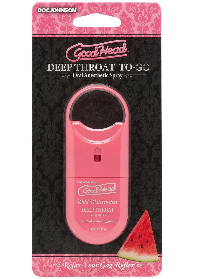 Spray anestésico oral Goodhead Deep Throat To Go Sandía silvestre 0,33 onzas