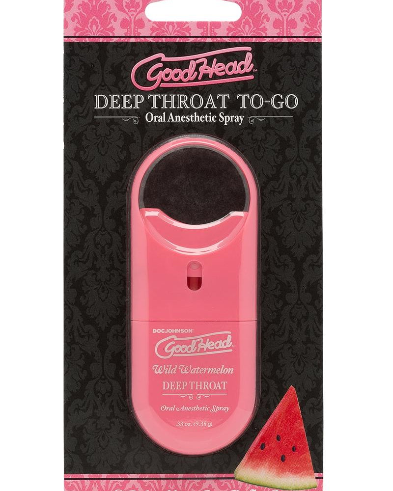 Goodhead Deep Throat To Go Oral Anesthetic Spray Wild Watermelon .33 Ounce
