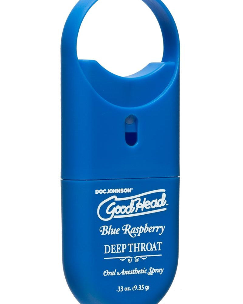 Goodhead Deep Throat To Go Oral Anesthetic Spray Blue Raspberry .33 Ounce