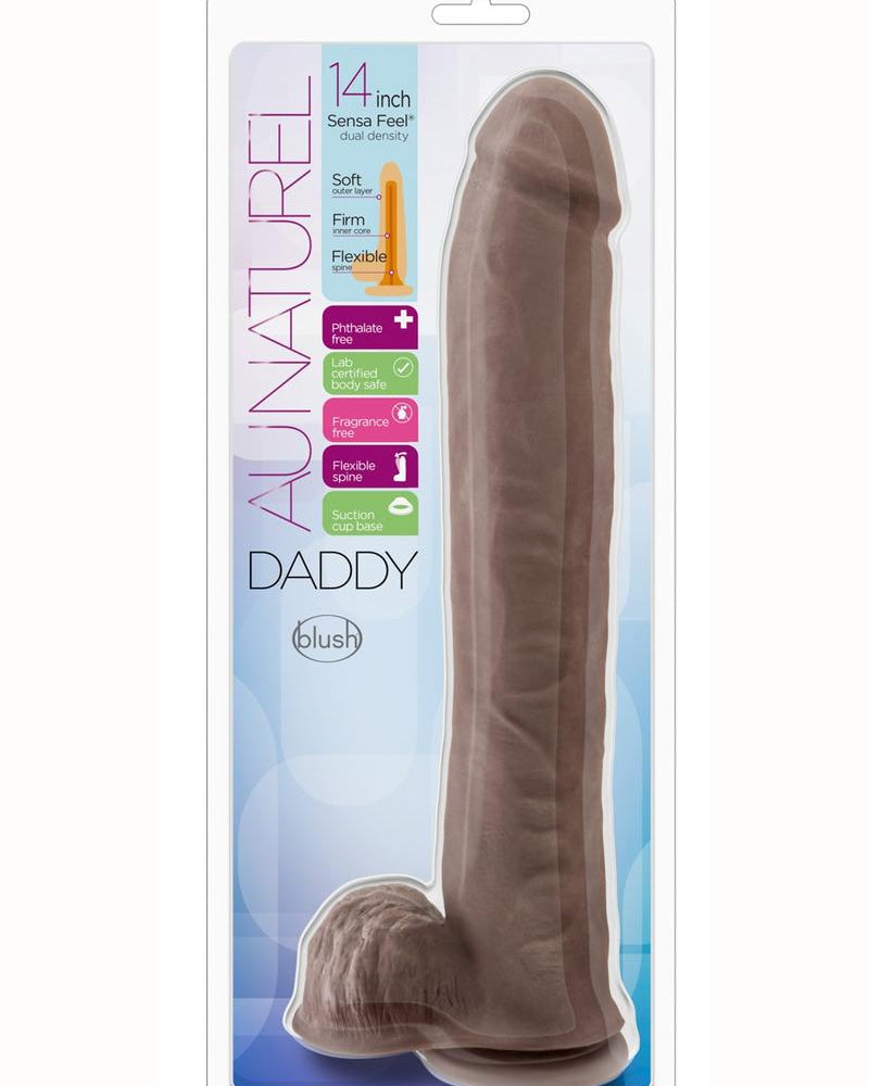 Au Naturel Daddy Dual Dense 14 Inch Chocolate
