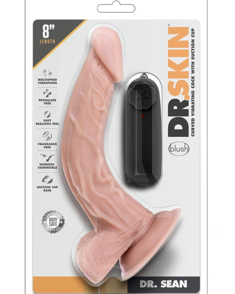 Dr Skin Dr Sean Vibe Cock con succión Control remoto vainilla