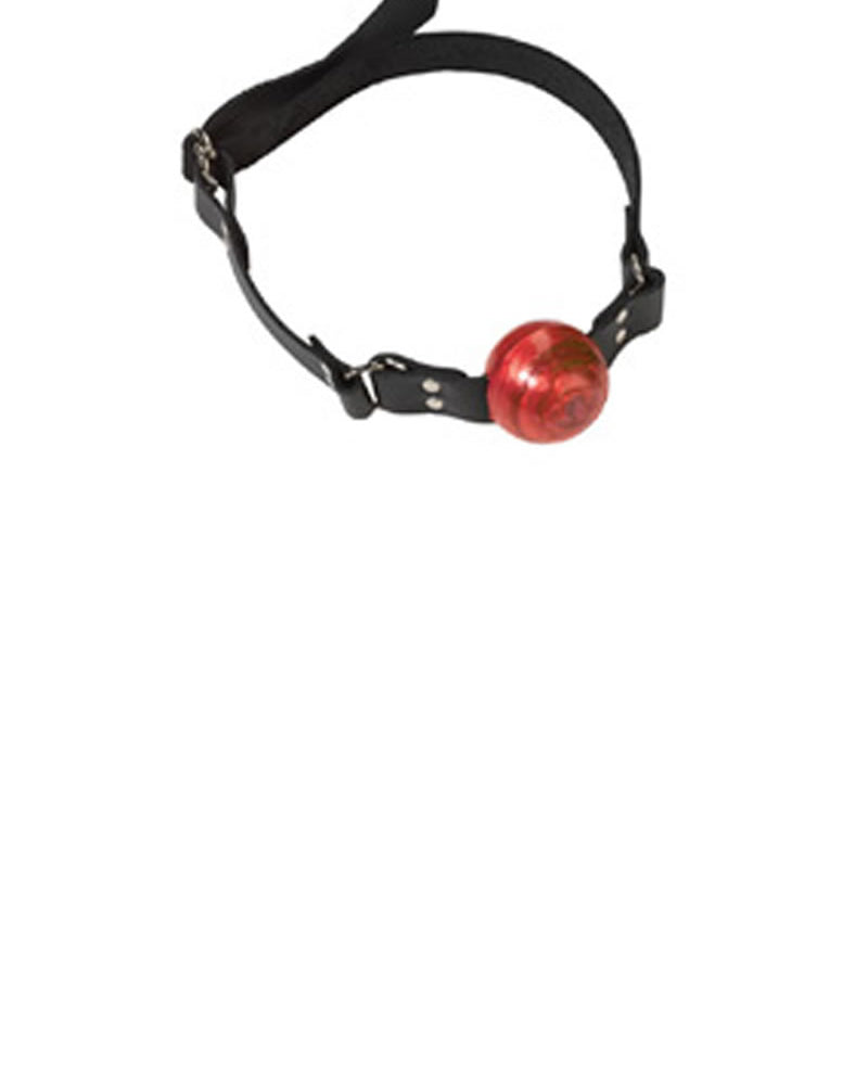 Small Red Ball Gag - D Ring